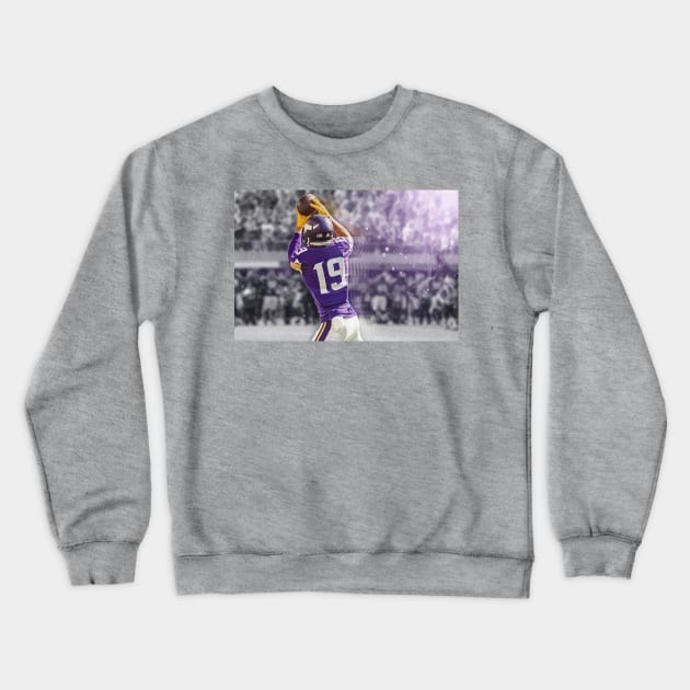 Adam Thielen Minnesota Vikings Illustration Crewneck Sweatshirt by AJ